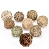 9pack/lot Natural Willow Branch Ball Fun Toy For Small Animals And Birds Joy To Pets Guinea Pig Toys brown - Image 3